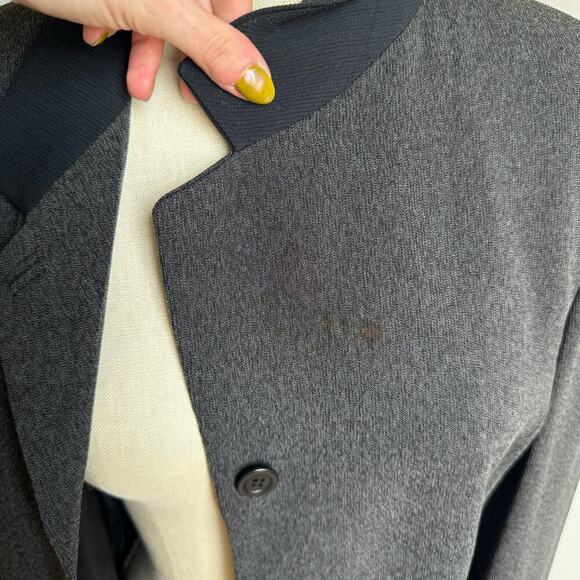 ALEX GARFIELD Slate Gray Contrast Blazer - Picture 6 of 8